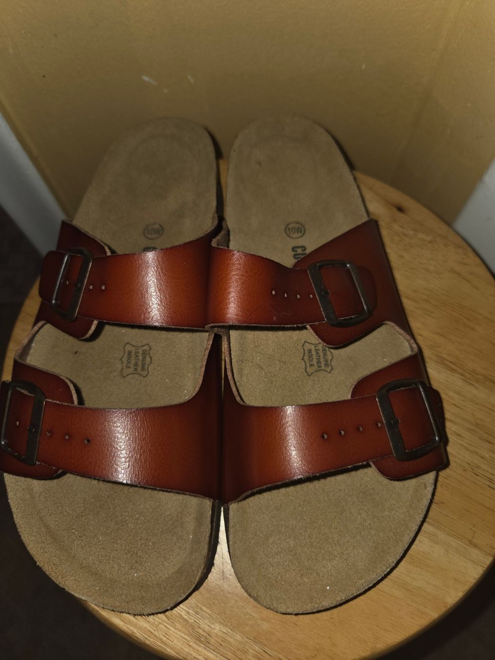 Comfort Buckle Sandals for Women - Brown - Picture 2 of 7